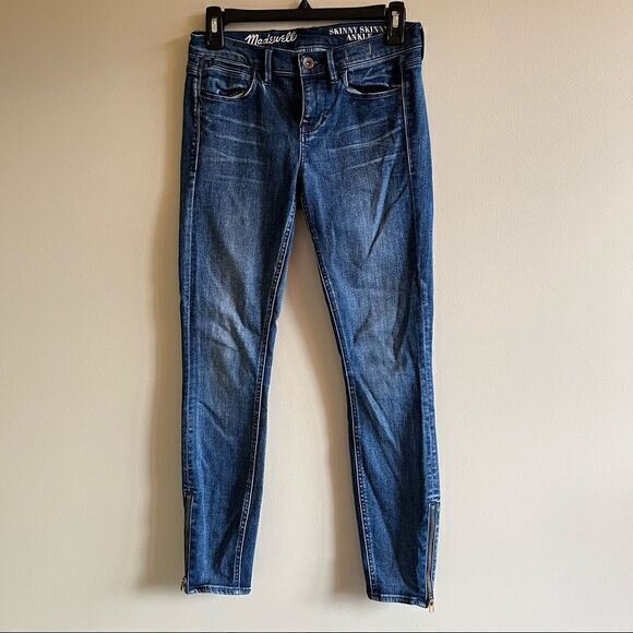 Madewell Skinny Skinny Ankle Zip Jeans Sky Wash Size 25‎ - Picture 2 of 8